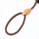 Ling-leather 150 cm x 6 mm, polyester and genuine leather, brown