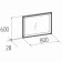 Hinged mirror Aurelio 59, 800 × 600 mm, white color / Blackwood satin
