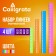 Set 4 line Calligrata "Neon", 15, 20, 25 and 30 cm, transparent, euro suspension, mix