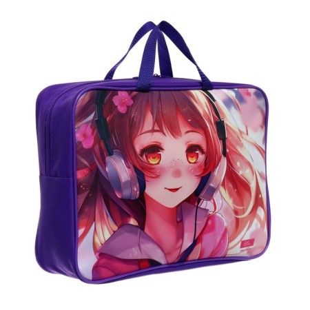Folder with handles Textile A4, 350 x 270 x 100 mm, calligrata top "Anime Music"-2