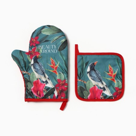 Kitchen kit "Beauty" mittens-output 20x27cm, take 17x17cm 100% p/e-1
