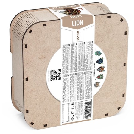 Wooden, figured puzzle Ewa "Leo", 41x37 cm-5