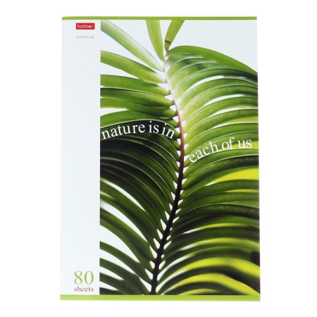 A4 notebook, 80 sheets, cell, "nature in each of us", cover coated cardboard, block 60 g/m2, 3v mix-4