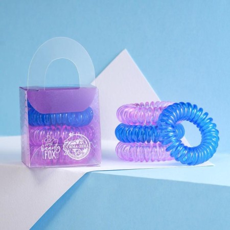 Hair gum spring "on the wave", 4 pcs, diam 3.5 cm-3