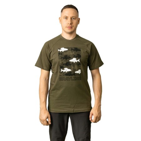 Grayling Fishes T -shirt, Khaki color, cotton fabric, size S