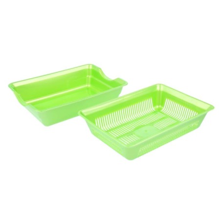 The pearl of pearl deep with a grid, 38.5 x 26 x 9 cm, green-3