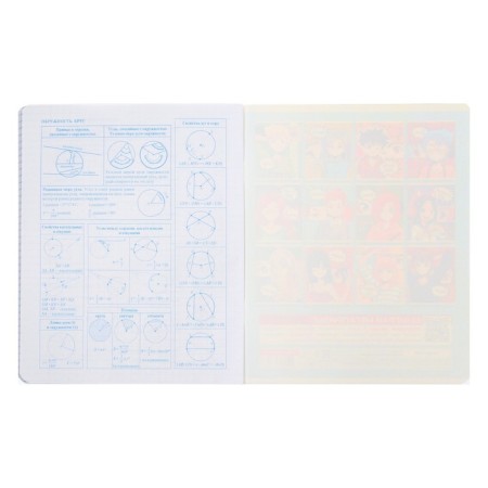 A notebook of 48 sheets in the cage "anime. geometry", the cover shaked cardboard, UV-lax, block offset-5