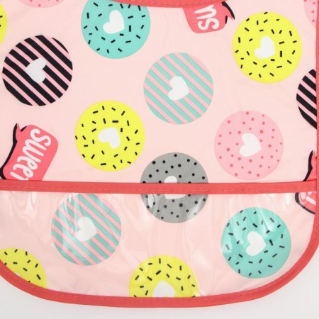 Bibslate for feeding "Donuts" waterproof on Velcro, with a pocket-2