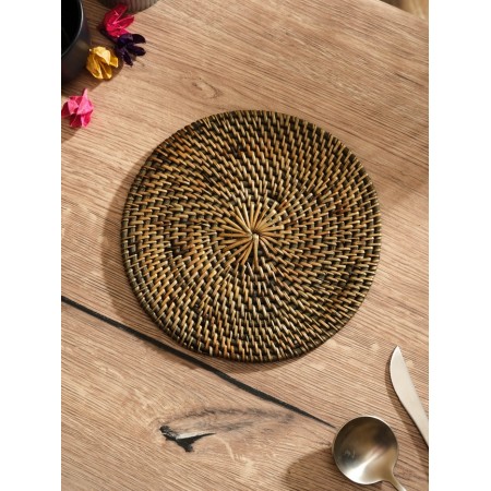 Rug -heading lane round rattan, 20x20x0.5 cm-1