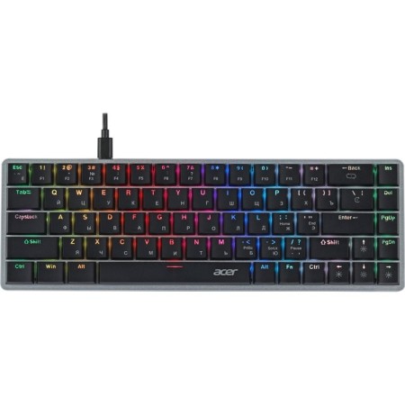 Acer OKW302 Keyboard Silver USB for Gamer LED (ZL.KBDCC.01C)