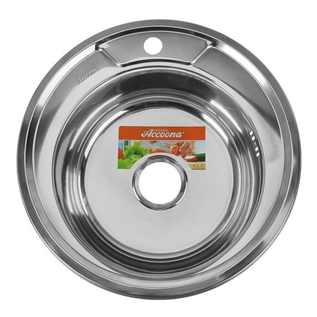 Kitchen car wash Accoona AB4949, mortise, round, thickness 0.6 mm, 490x165 mm, glossy