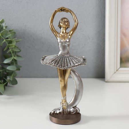 Polystone souvenir "Little ballerina in a silver pack, with a month" 7.9x7x19 cm