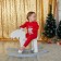 Combineson crumb I "Winter Party", height 62-68 cm, red