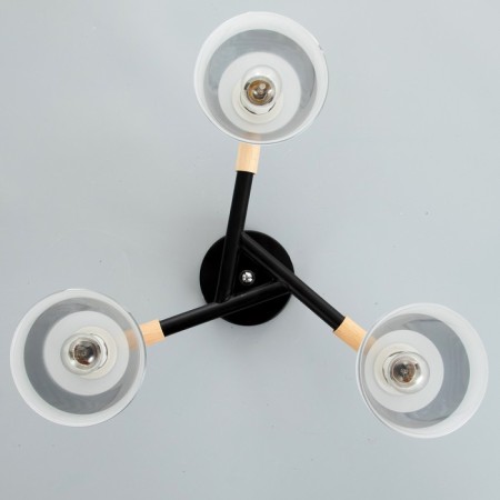 Svetogor chandelier "Star" 3x60W E27 Black 53x53x26cm-4