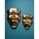 A set of figures "Mask is sad", polystone, 60 cm, 2 pcs, color gold