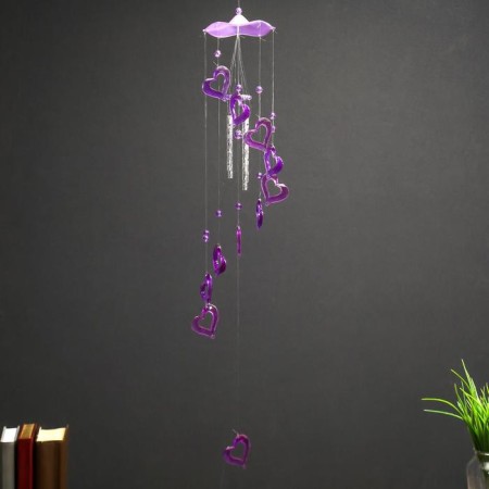 Wind music plastic "Heart" 4 tubes 11 figures 50 cm-4