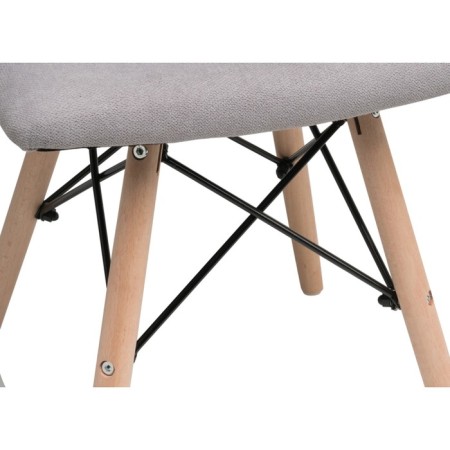 Stool Ben array of beech/metal/fabric, natural/gray 40x40x44 cm-7