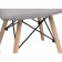 Stool Ben array of beech/metal/fabric, natural/gray 40x40x44 cm