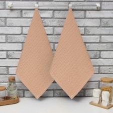 A set of kitchen towels of the share, the color of the brown-gray, 35x60cm-2pcs, 100% hl, waffle, 220 g/m2