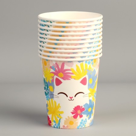 A single -single -paper cup "cat", 250 ml-2