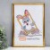 Photo frame plastic 21x30 cm gold (596)