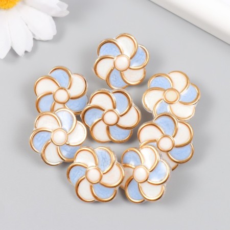 Button plastic for creativity "flower flower" 2.3x2.3x1 cm-2