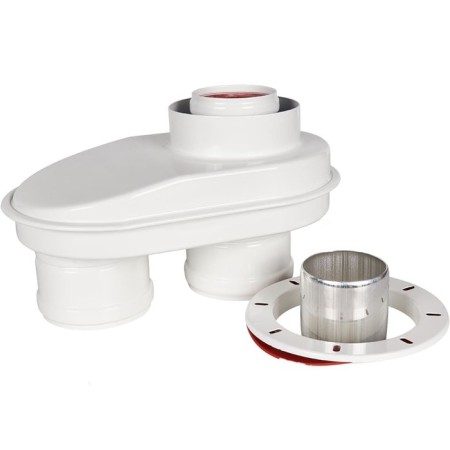 The chimney element Rommer RCA-8080-240002, adapter monobl., D = 80/80mm, sleeve d = 60mm, l = 50mm-5