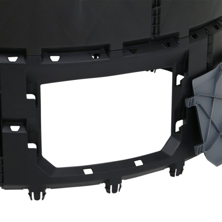 Plastic composter, 800 l, 78 × 108 × 108 cm, black-2