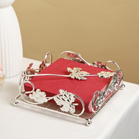Salvet stand decorative "Grapes", 19 × 7 cm, silver color-1