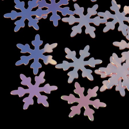 Sequins for the decor "Snowflake", pink/holographic-1