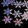 Sequins for the decor "Snowflake", pink/holographic