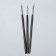 Set of silicone brushes for nail design, 3 pcs, 18 cm, black color