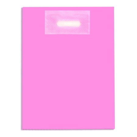 Polyethylene package with a cut with a reinforced handle, acid-pink 30-40 50 μm