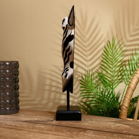 Mask "Zebra" on a stand, Albezia 40 cm-2