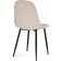 Metal frame chair Lilu Metal/Builder fabric, black/beige 45x52x86 cm