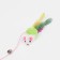 Domestico-a figure "color mouse", 32 cm, white/green mouse on a pink handle
