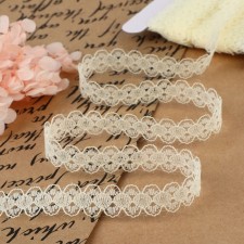 Capricon lace, 15 mm × 10 ± 1 m, milk color