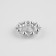 Metal button on the leg, decorative, d = 23 mm, silver/white color