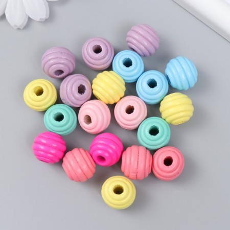 Beads for creativity Tree "Bright balls with a chamfer" set of 25 grams 1.5x1.6 cm