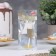 Candle in the Manhattan cake, number "4", white with gold, 5 cm