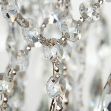 Chandelier 6x60W E27 +LED PDD Chrome 56x56x47cm SVK-9