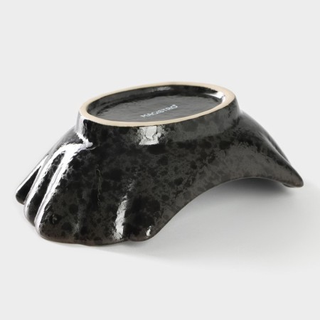 Porcelain salad Magistro "Night Rain", 13 × 8 × 4.5 cm, black color-3