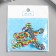 Buttons plastic for creativity 4 punctures "striped bright" set of 25 pcs 1.2x1.2 cm