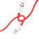 Cable Hoco X87, Type-C-Type-C, 3 A, 1 m, braid silicone, red