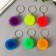 Rubber key "hedgehog" mix 2x2x2 cm