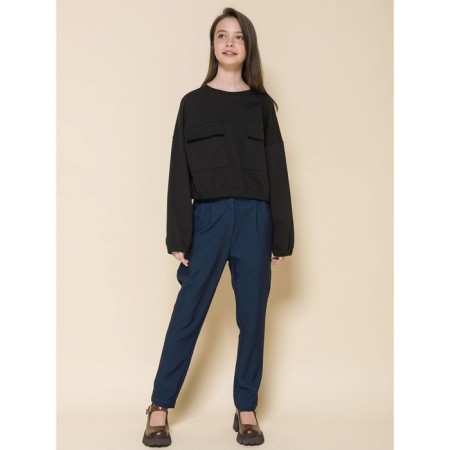 Sweatshirt for girls, height 164 cm, black color-5