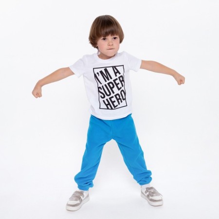 Baby trousers, blue color, height 134 cm-3