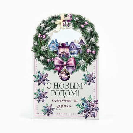 Box the team "New Year's Wreath" 18.4 x 30.4 x 7.3 cm, New Year-2