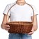 Wicker basket, 30x25x12/37 cm, bamboo, vine mix