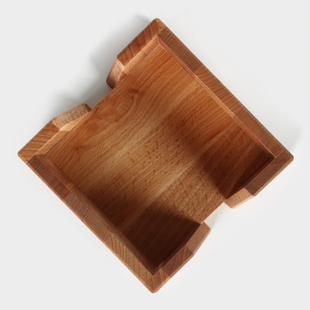 Wooden napkin ADELICA, 14 × 14 × 7 cm, beech-6
